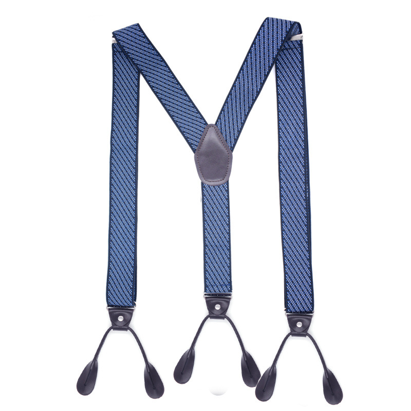 Picture of Cross-border supply adult men's leisure straps Y-shaped 6-clip elastic suspenders spot men suspenders