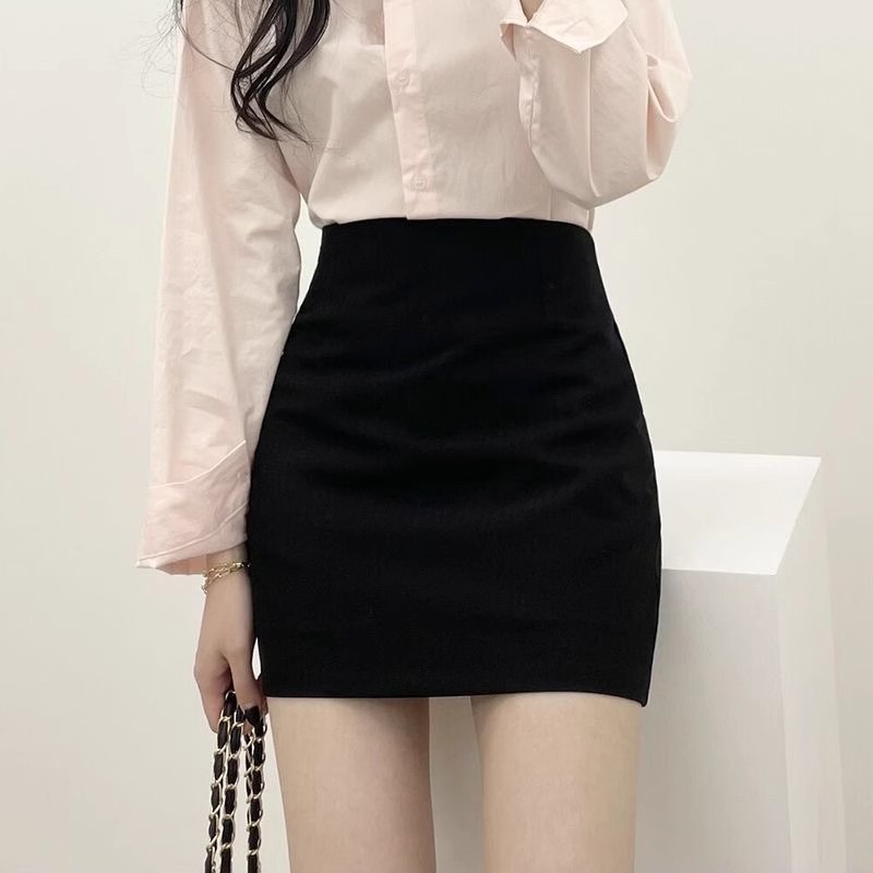 Picture of Short Skirt Stretch Suit Skirt Women's Spring and Summer High Waist Tight Sexy Hip Skirt Overskirt OL Slim Fit Western Style Skirt
