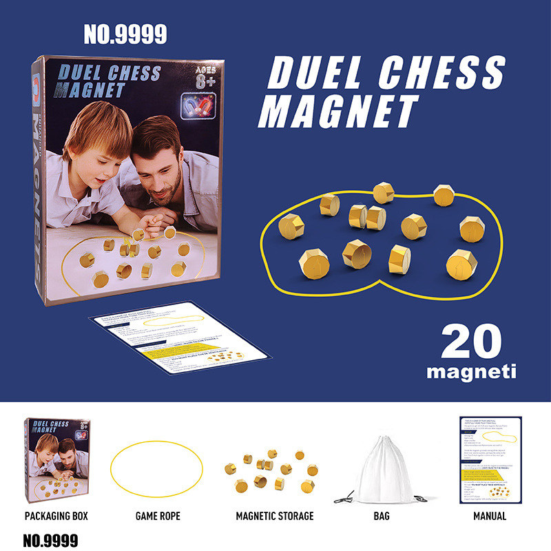Picture of Cross-border magnetic effect on war chess stepping on thunder magnet induction puzzle decompression desktop games chess board games children's toys