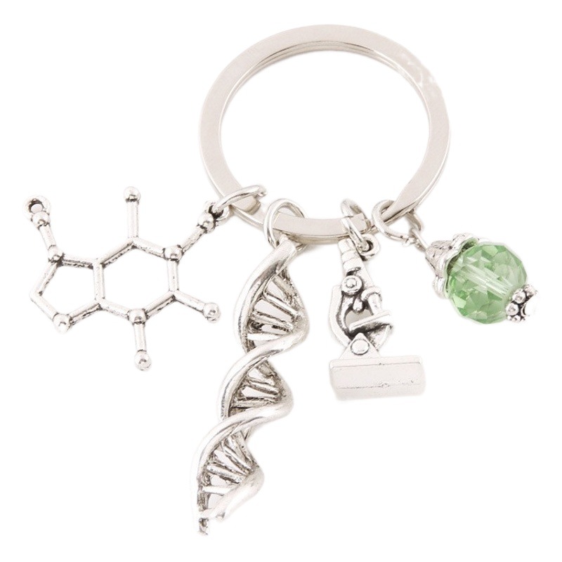 Cross-border European and American Foreign Trade Biochemical Instruments Keychain Microscope Flask Multi-combination Pendant Pendant Key Ring