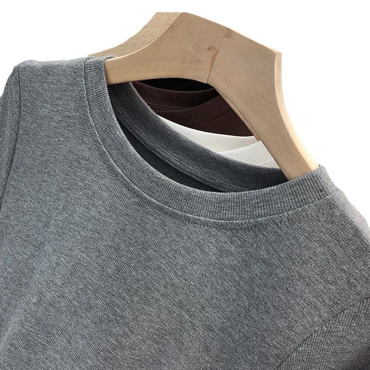 Picture of [Multi-color optional] high-grade solid color mask T-shirt women's short sleeve summer new slim slim base shirt top