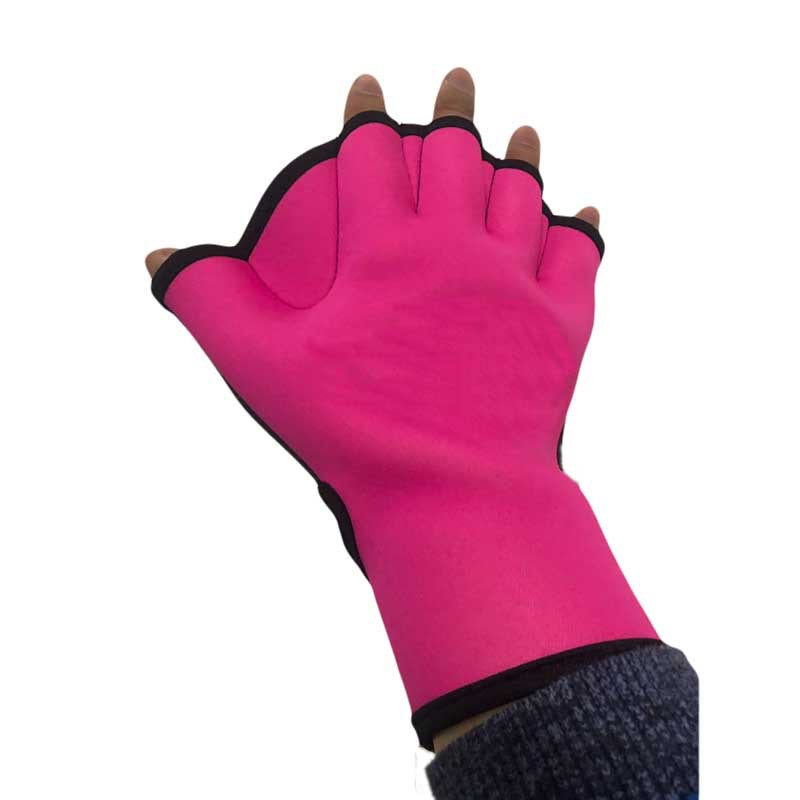 Picture of Blue/Black/Pink in stock Cross-border Swimming Duck Flipper Gloves Paddling Palm Set Floating Diving Gloves for Beginner to Increase Swimming Speed