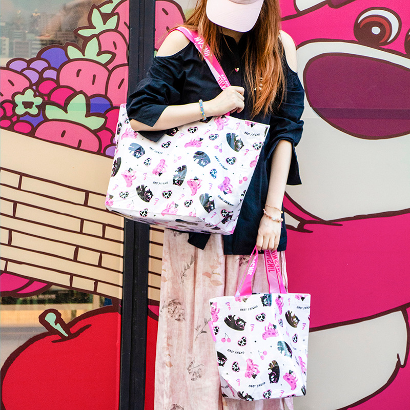Spot Rpet Lixin Cloth Handbag Laminated Waterproof Non-Woven Bag Custom Color Printed Cartoon Environmentally Friendly Shopping Bag