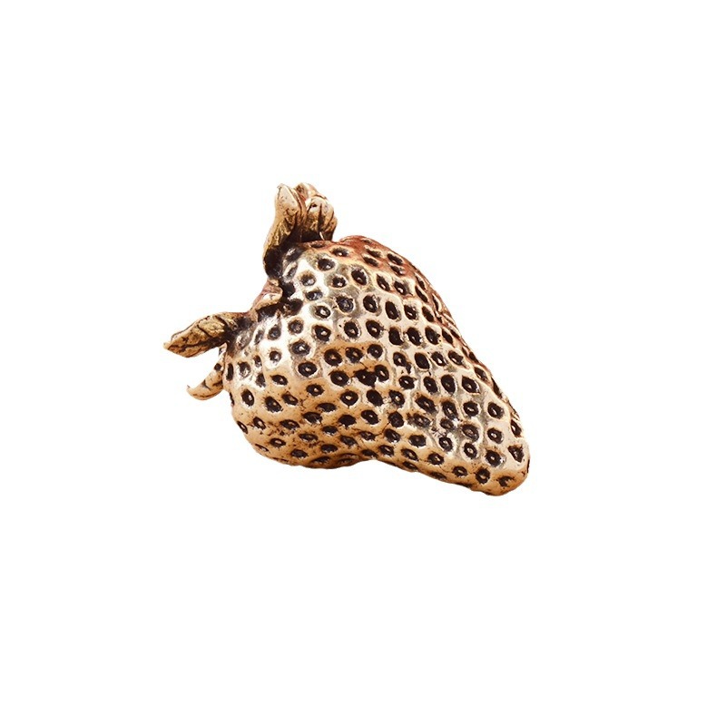 Picture of Pure Brass distressed strawberry decoration creative home office desktop strawberry decoration brass crafts stall wholesale