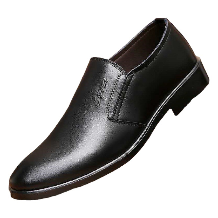 2021 new low-top casual men's shoes British pointed business leather shoes business formal wear single-layer shoes men's one-piece delivery