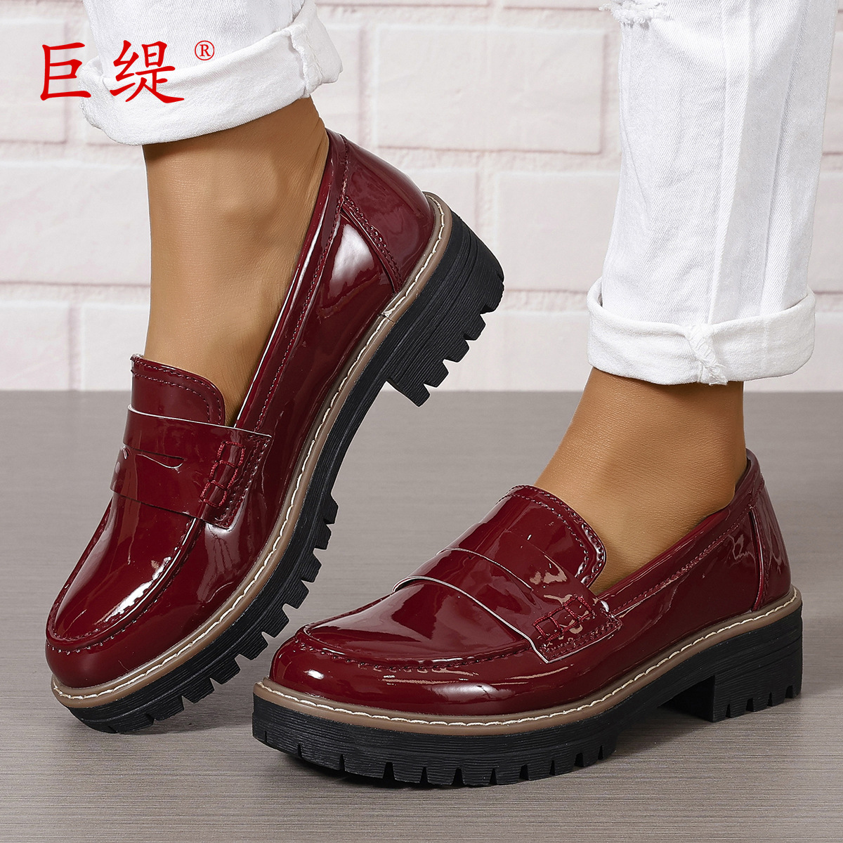 Juti 2024 Autumn New Foreign Trade plus size Loafers WISH Amazon European and American Women's Fashion Shoes