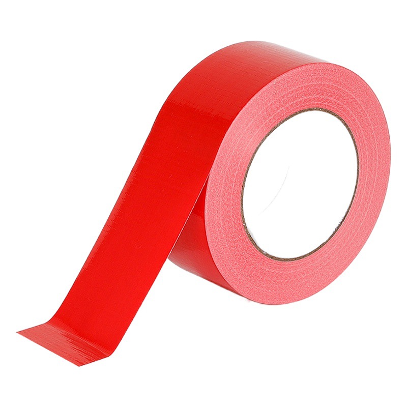 Decoration Red Cloth-Based Tape Floor Protective Film Special Tape Colorful Single-Sided High-Viscosity Waterproof Carpet Glue Wholesale