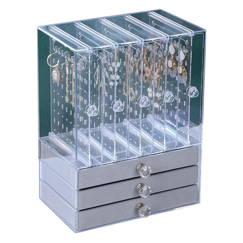 Large Capacity Acrylic Dust-proof Display Stand Drawer Type Jewelry Box Necklace Earrings Earrings Earrings Jewelry Storage Box