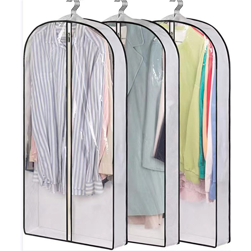 Clothes Cover Dust Cover Stereo Thickeneded Black Edge Suit Hanging Bag Coat Dress Dust Bag