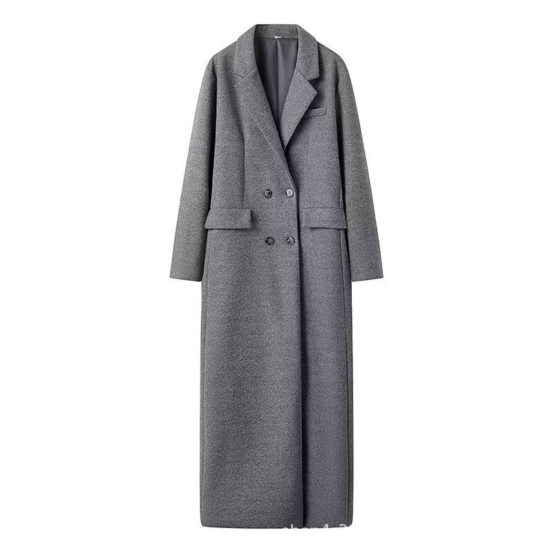Picture of European and American Cross-Border Wholesale 2024 Autumn and Winter New Women's Fashion Button Long Woolen Coat