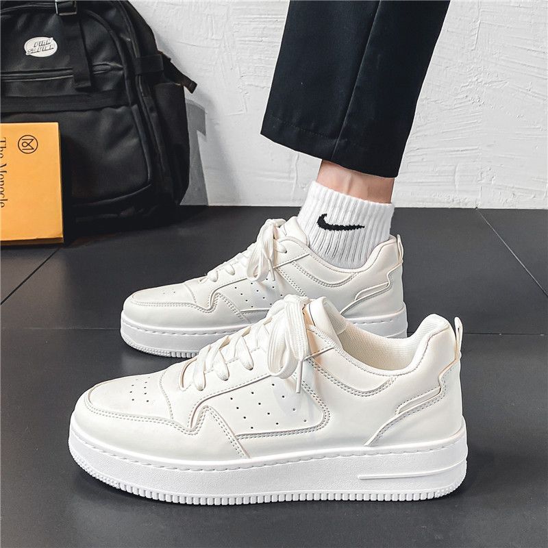 2025 New Autum Men's White Shoes Breathable Casual Sneakers Sports Ins Trendy Shoes Low-Top Running Shoes for Men