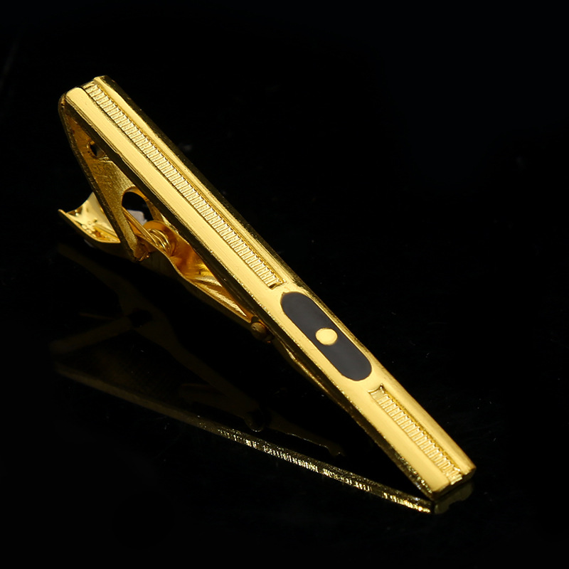 Picture of Men's fashion business simple trendy pure metal tie clip geometric high-end men's personalized suit accessories collar clip
