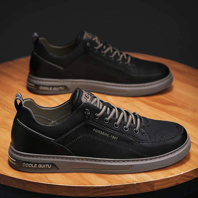 Picture of Men's Shoes 2025 New Summer Men's Casual Leather Shoes Korean Style Trendy Easiest for Match Sports Shoes Men's Small White Shoes