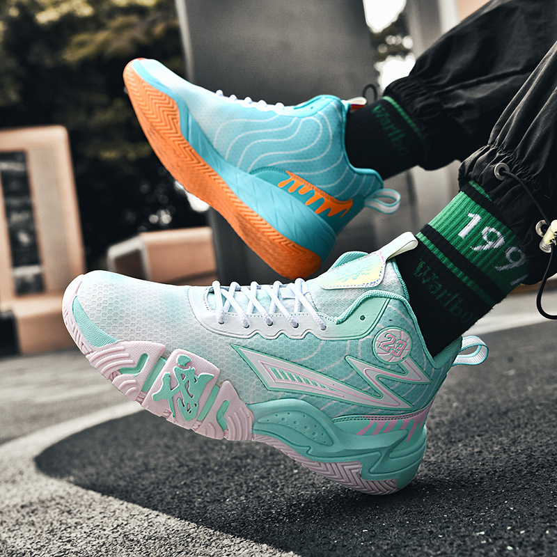 Cross-border autumn basketball shoes men's new junior high school students sneaker cement junior high school students running shoes children