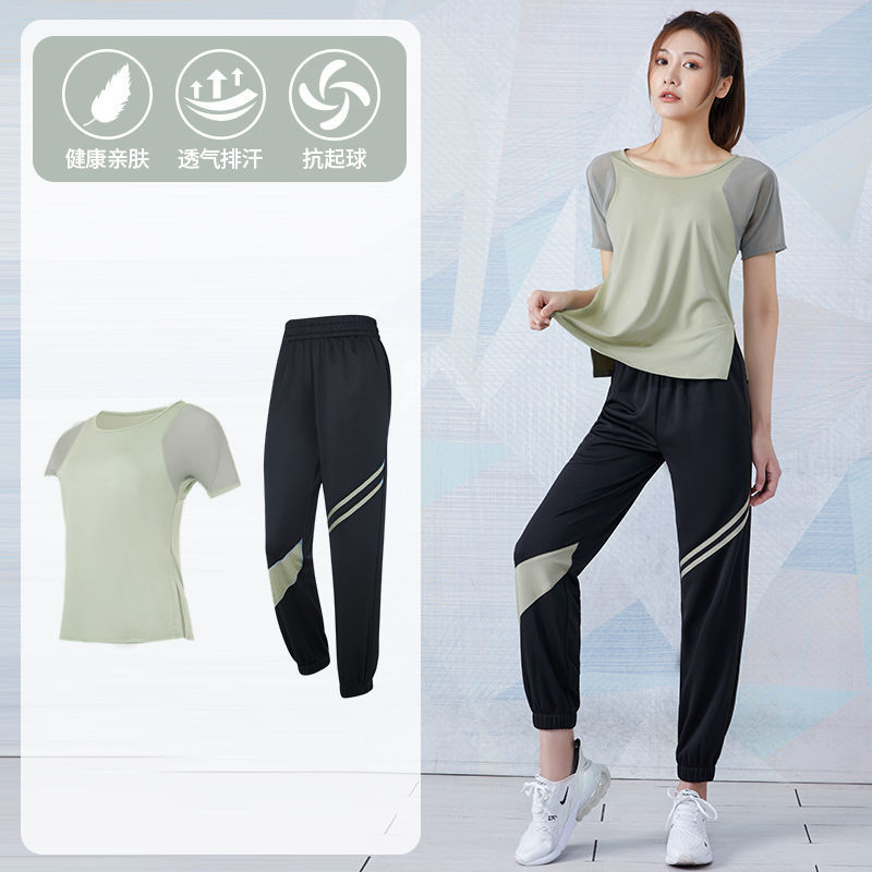 Picture of Yoga Suit Women's Summer Loose Slimming Breathable Quick-drying Clothes Fitness Running Fashion Casual Professional Sportswear