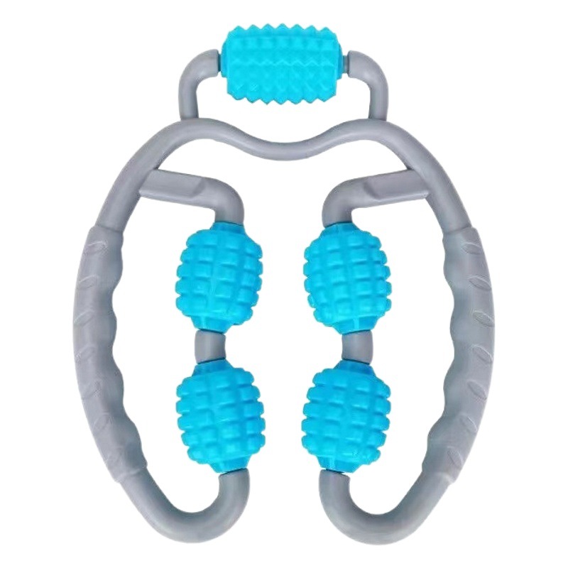 Five-wheel ring leg clamp muscle relaxation massage leg device calf muscle massage stick yoga home leg clamp
