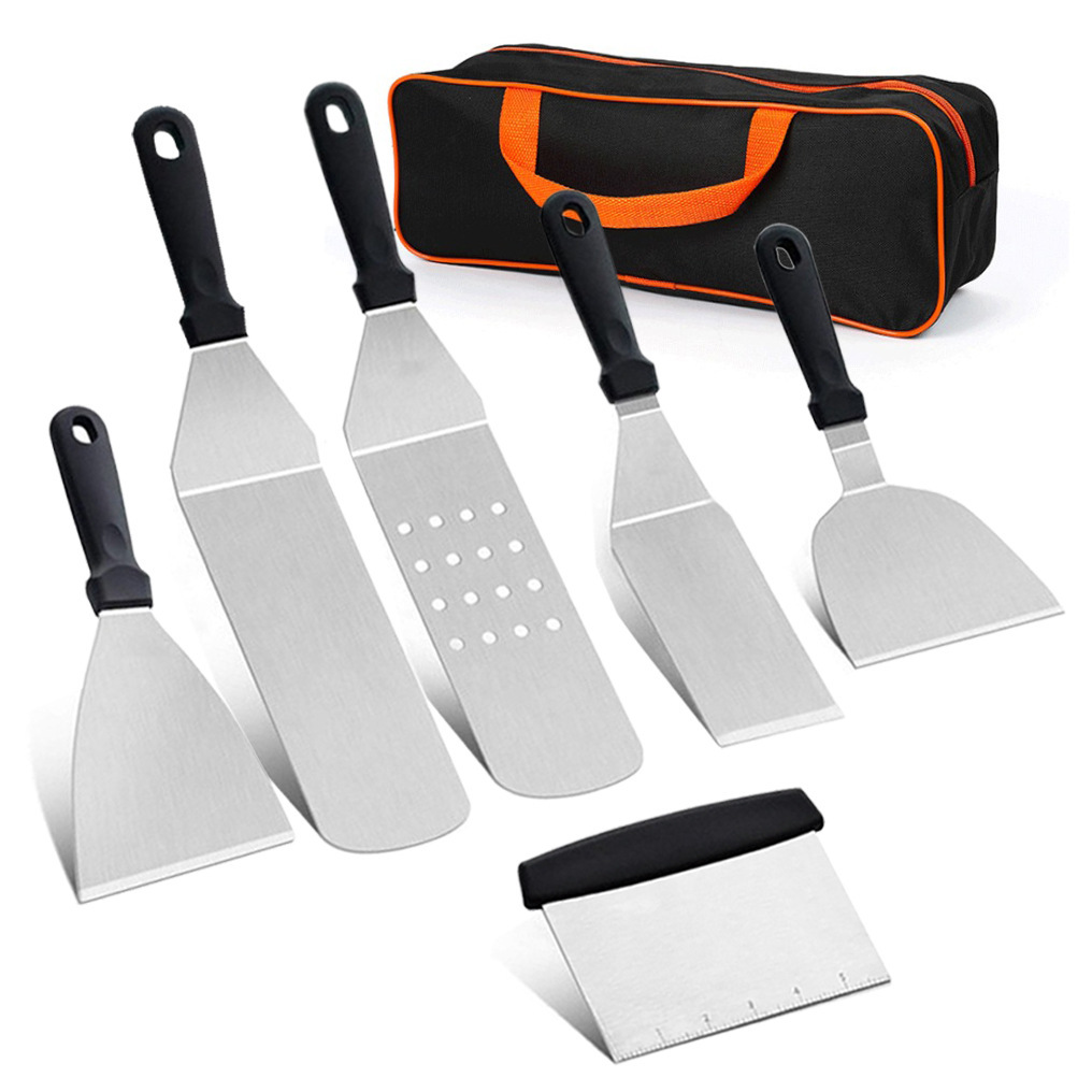 Picture of Amazon BBQ Outdoor Barbecue Tools suit Stainless Steel Shovel Barbecue Cooking Shovel Combination Grill suit Camping