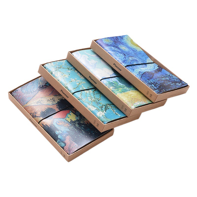 Cross-Border Creative Van Gogh Cultural and Creative Journal, Retro Multifunctional Diary, Thickened Portable Tn Notebook Journal