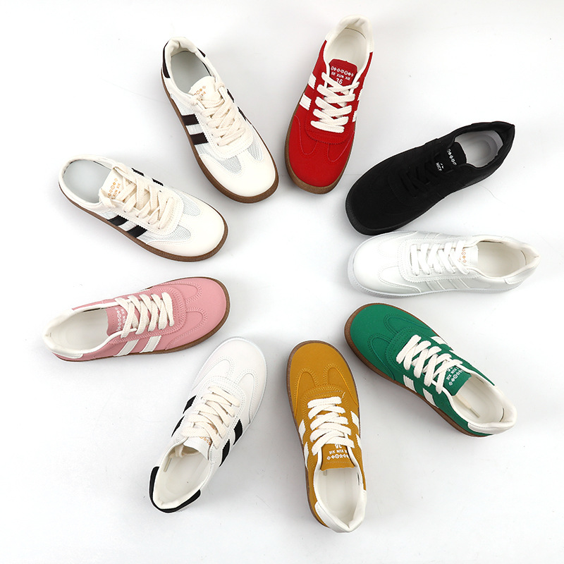 Desun Shoes Women's Shoes 2024 New White Shoes Half Slippers Retro All-match Lace-up Soft Sole Comfortable Thick Sole Casual Shoes