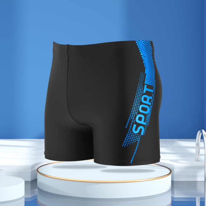 Picture of Factory direct new swimming trunks boxer adult swimming trunks plus fat swimming trunks men's high waist conservative swimsuit