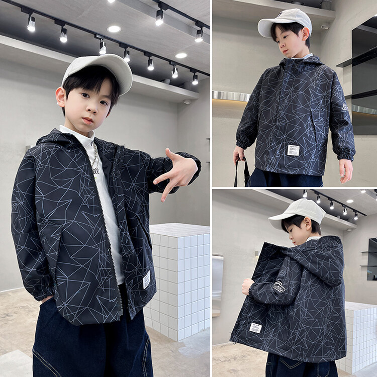 Picture of 2023 children's clothing Boys' new spring and autumn children's jacket middle and big children's autumn boys' trench coat jacket