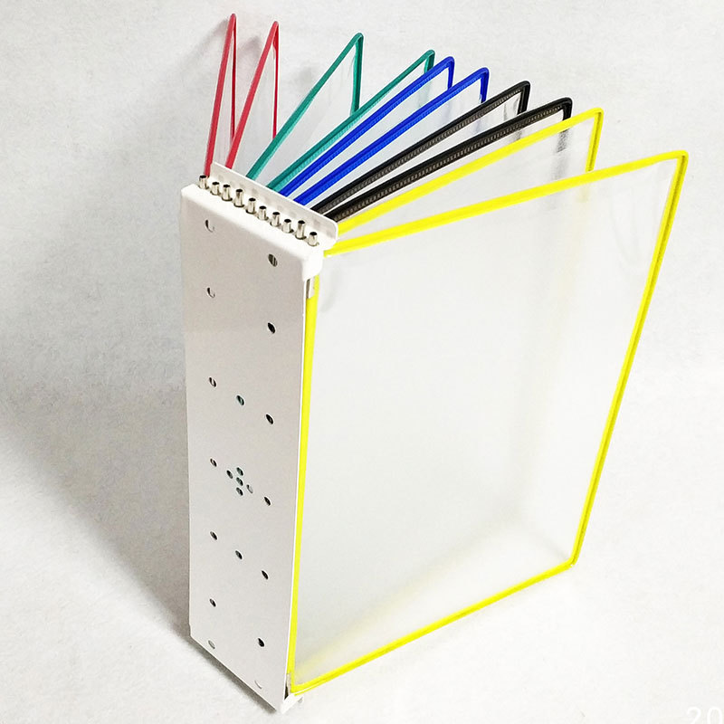 Picture of 10-page page folder A4 wall-mounted display rack wall-mounted data rack standard work instruction