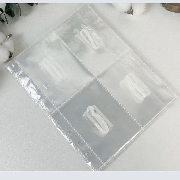 Picture of Cross-border a5 transparent six-hole four-grid 100 printing digital inner page Polaroid photo loose-leaf simple storage