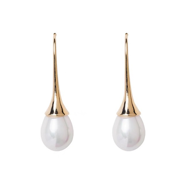 Picture of European and American fashion super beautiful natural freshwater pearls real pearl earrings exquisite elegant goddess all-match