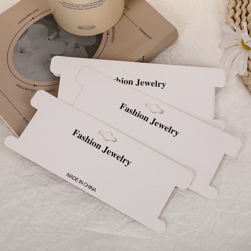 I-Shaped Card Popular Hair Tie Headband Card Paper Rubber Band Head Jewelry Display Card Jewelry Packaging Card Ready for Sale