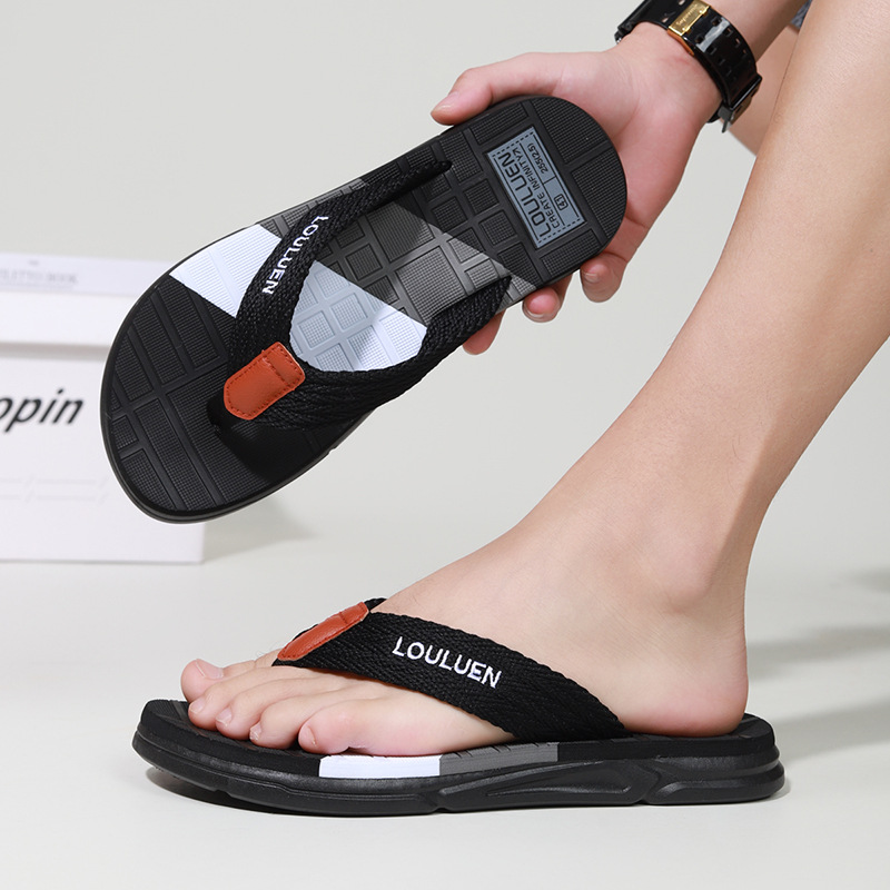 Cross-border summer new flip-flops men's high-end casual flip-flops men's slippers wear non-slip beach slippers