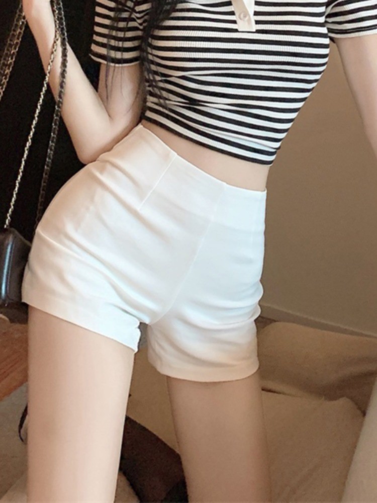 Picture of 2023 New Cyber Celebrity Sexy High Waist Slimming Bag Hip Large Size Slimming Elastic Pole Dance Shorts Women's Summer Hot Pants