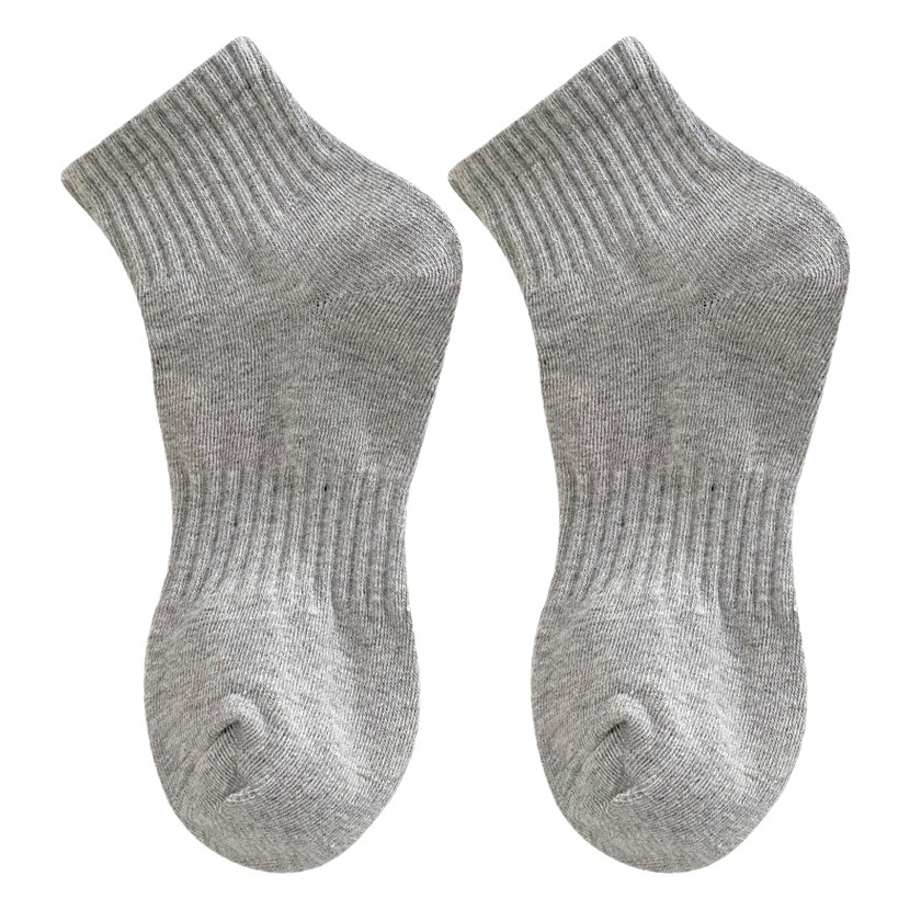 Spring and Summer Korean Style Simple Solid Color Socks Children's Mid-Size Socks Green Ins All-Match Trendy College Style Black and White Cotton Socks