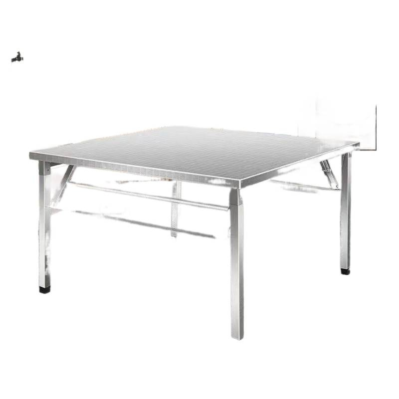 Picture of Night market stainless steel folding table, portable barbecue table, outdoor stall, commercial use, simple dining table for night market, small square table