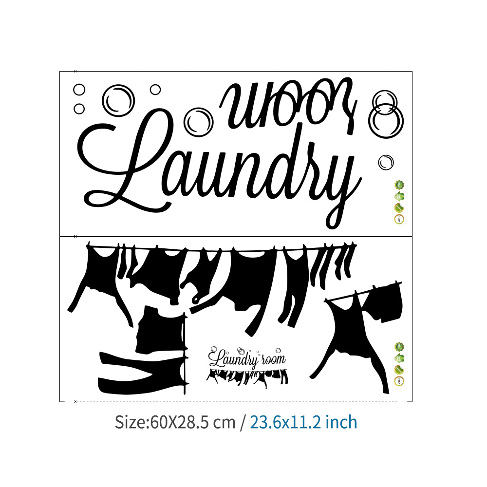 Picture of MUA919 laundry room generation carved removable personalized wall stickers living room bedroom sofa background wall