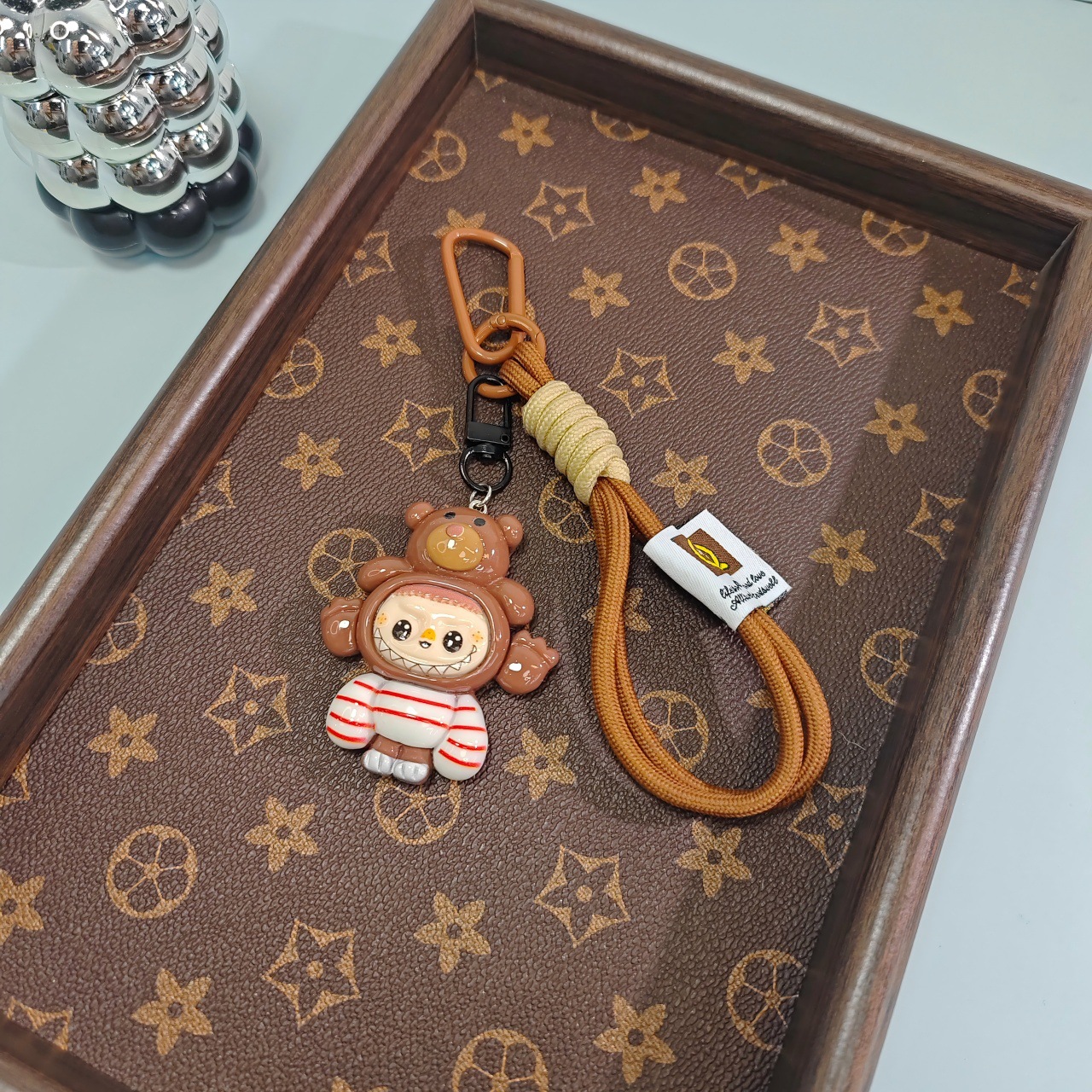 Picture of New INS style Labubu phone pendant lanyard phone chain keychain backpack accessory safety cord to prevent dropping