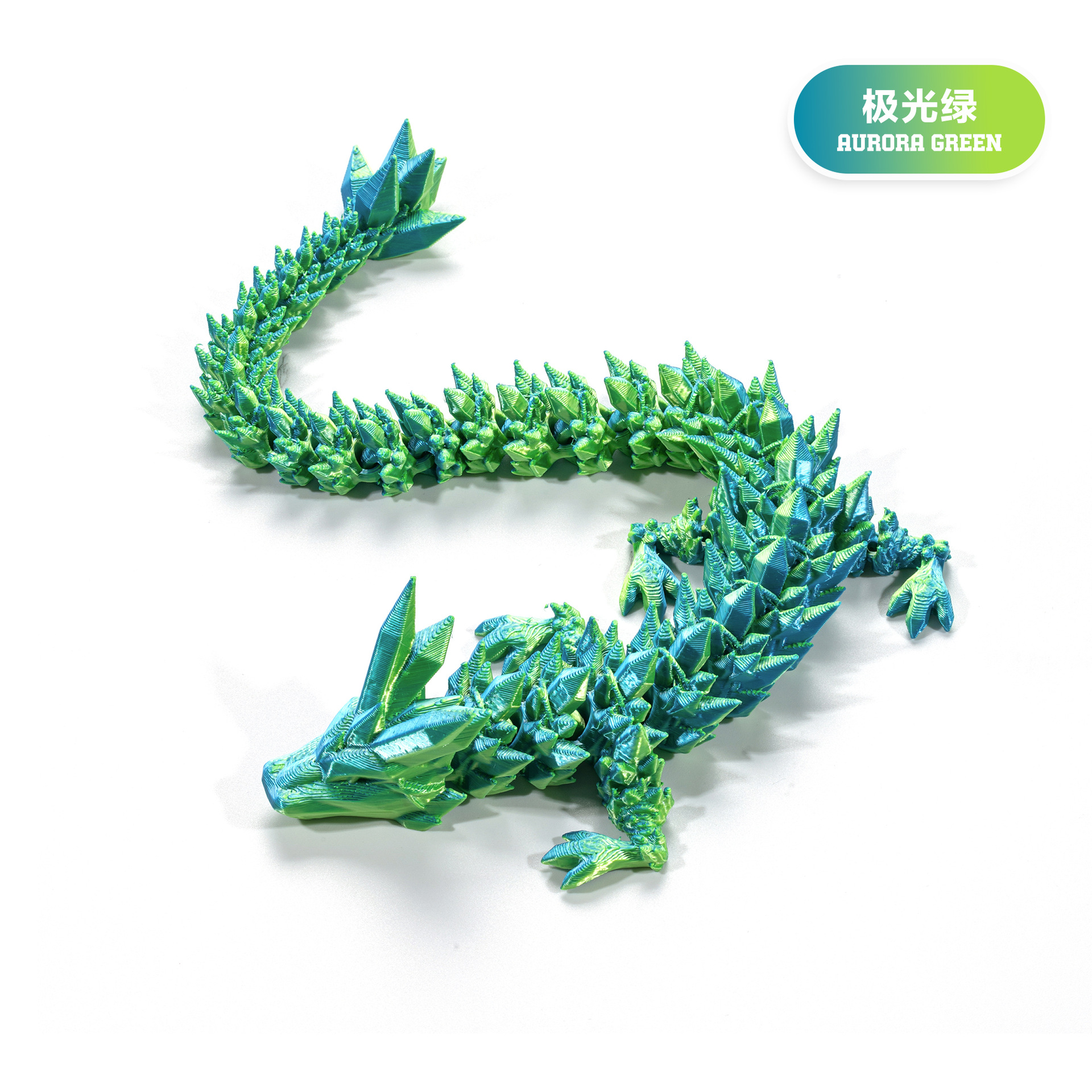 Picture of 3D printing cross-border hot selling ornaments joint movable Crystal Gem dragon ornaments hand-made suit dragon decoration