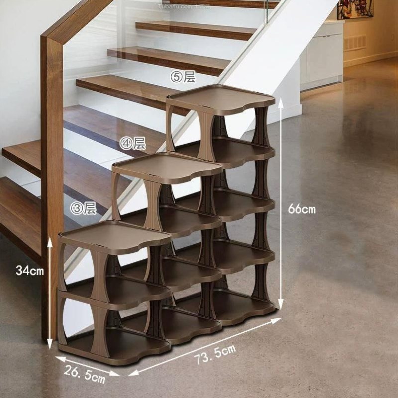 Up and down Stairway Shoe Rack, Stepped Shoe Cabinet Placed on the Step, Aisle Slope Step Shoe Rack, Multi-Layer
