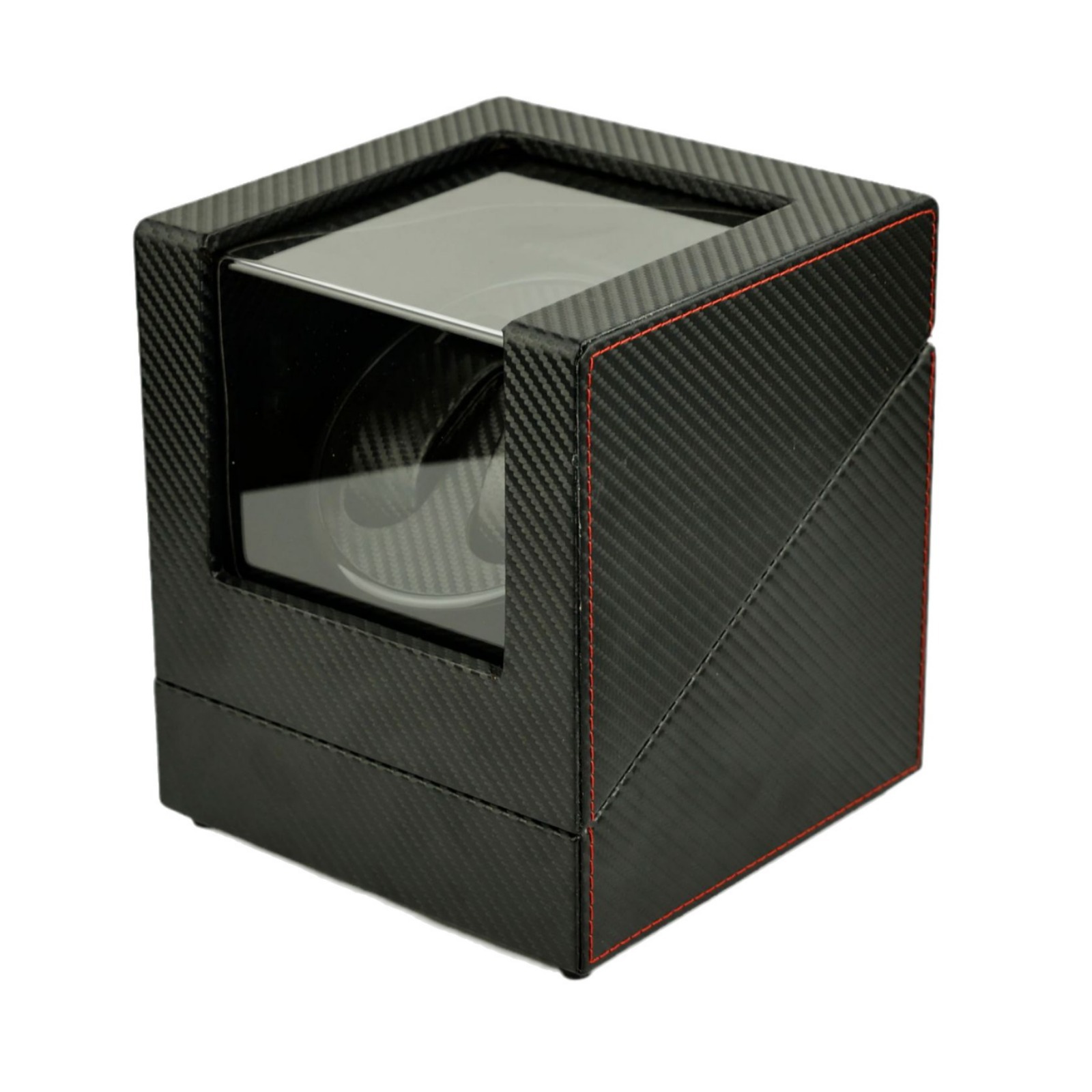 Picture of Qingyu Packaging Watch Box Carbon Fiber 2+0 Leather Watch Turner Fully Automatic Mechanical Watch Automatic Winding Watch Turner