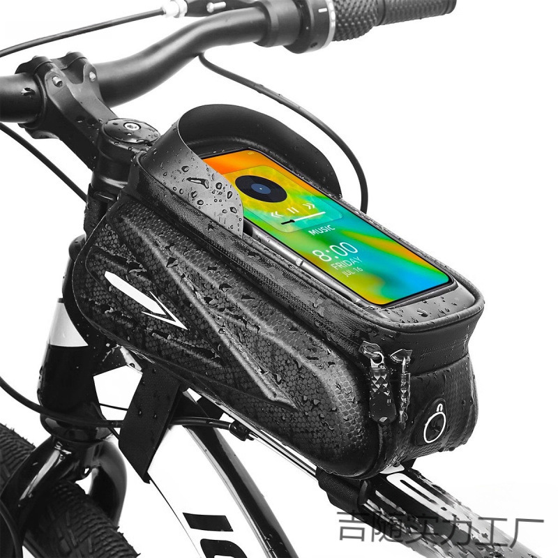 Bicycle hanging bag, front beam bag, mountain bike, road bike storage, waterproof mobile phone storage, cycling equipment accessories