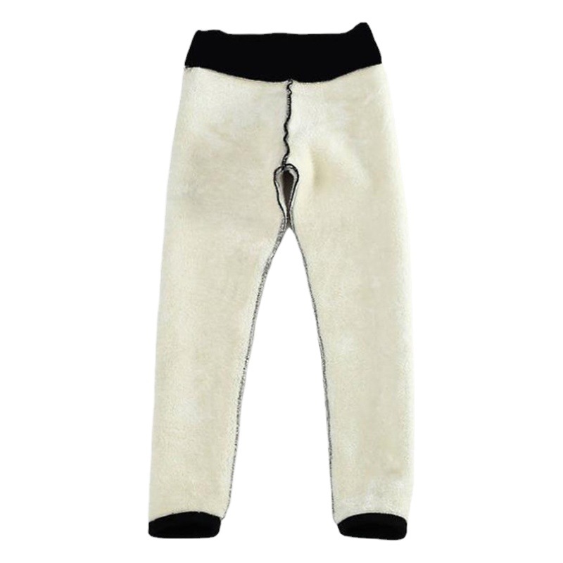 New Women's Outer Wear Pants fleece-lined Leggings High Waist Slimming Lamb Velvet Pants Thickened Warm Cotton Pants for Autumn and Winter