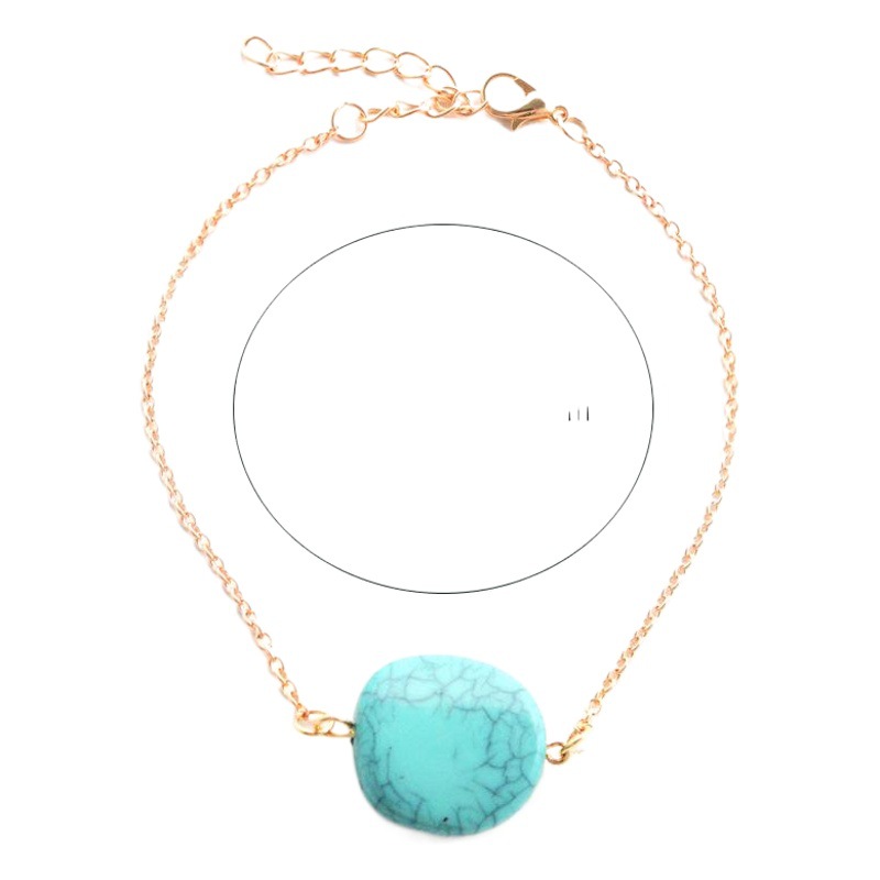European and American Foreign Trade New Jewelry Summer All-match Seaside Holiday Beach Turquoise Drop Tassel Leg Chain Foot Chain
