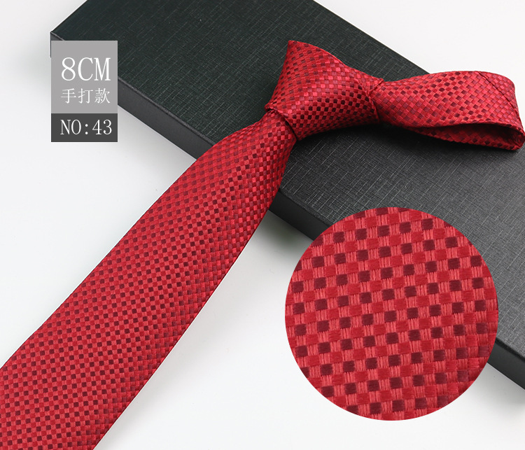 Picture of Men's Tie Business Shirt Stripesd Security Professional Formal Wear Wholesale Plus Logo Manufacturer 8cm Hand-Made