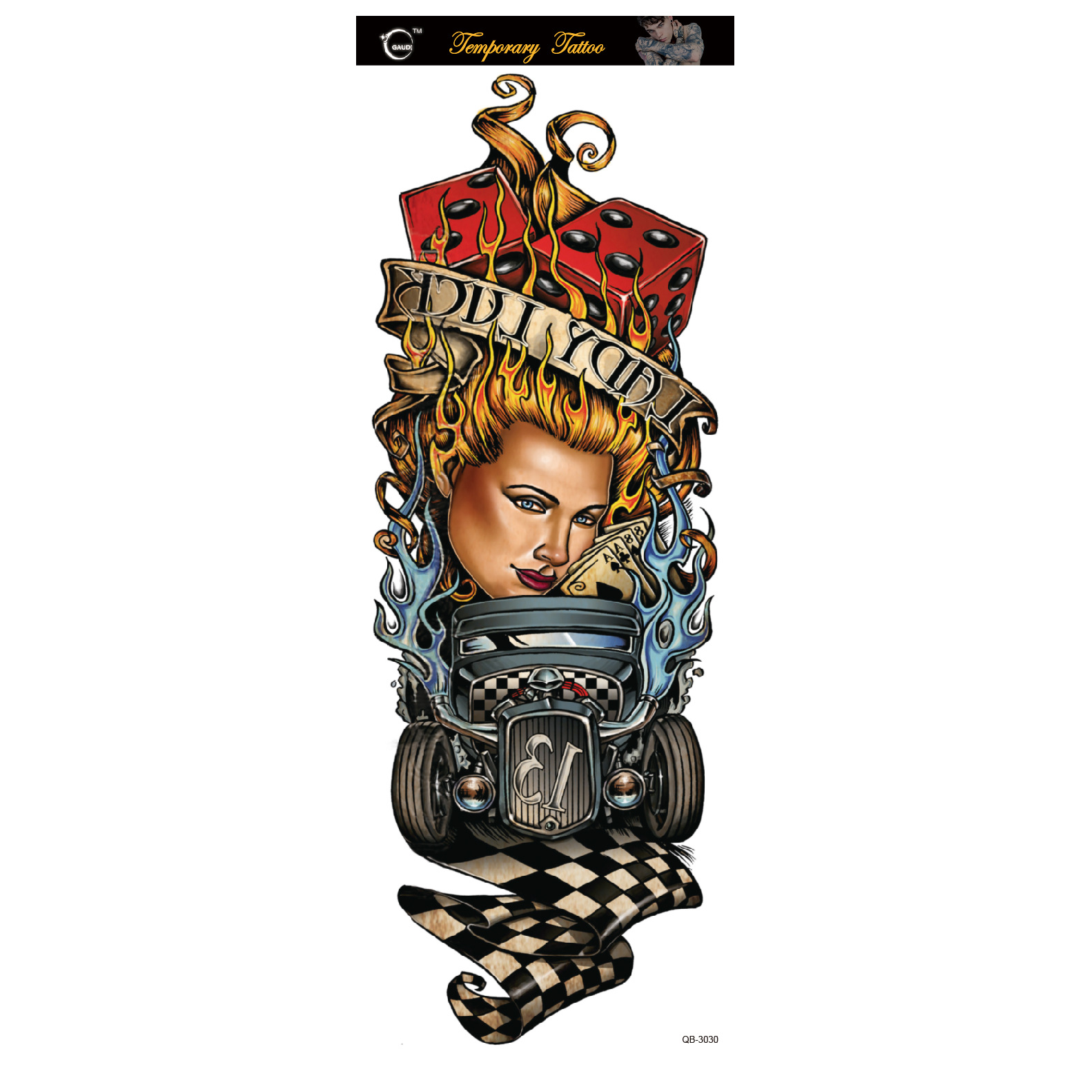 Picture of Large Flower Arm Tattoo Sticker Full Arm Waterproof Tattoo Temporary 400 Optional Full Arm Tattoo Sticker