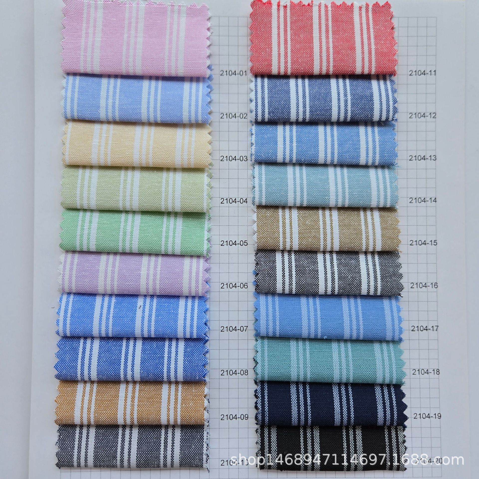 Ready Supply of Polyester-Cotton Yarn-Dyed Oxford Stripesd Spring and Summer Fabrics Casual Shirt Clothing Fabrics