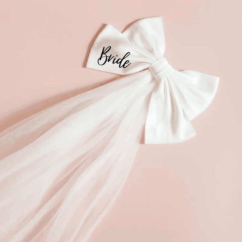 Amazon Cross Border Wedding Bachelorette Party bride large bow hairpin yarn bridal shower