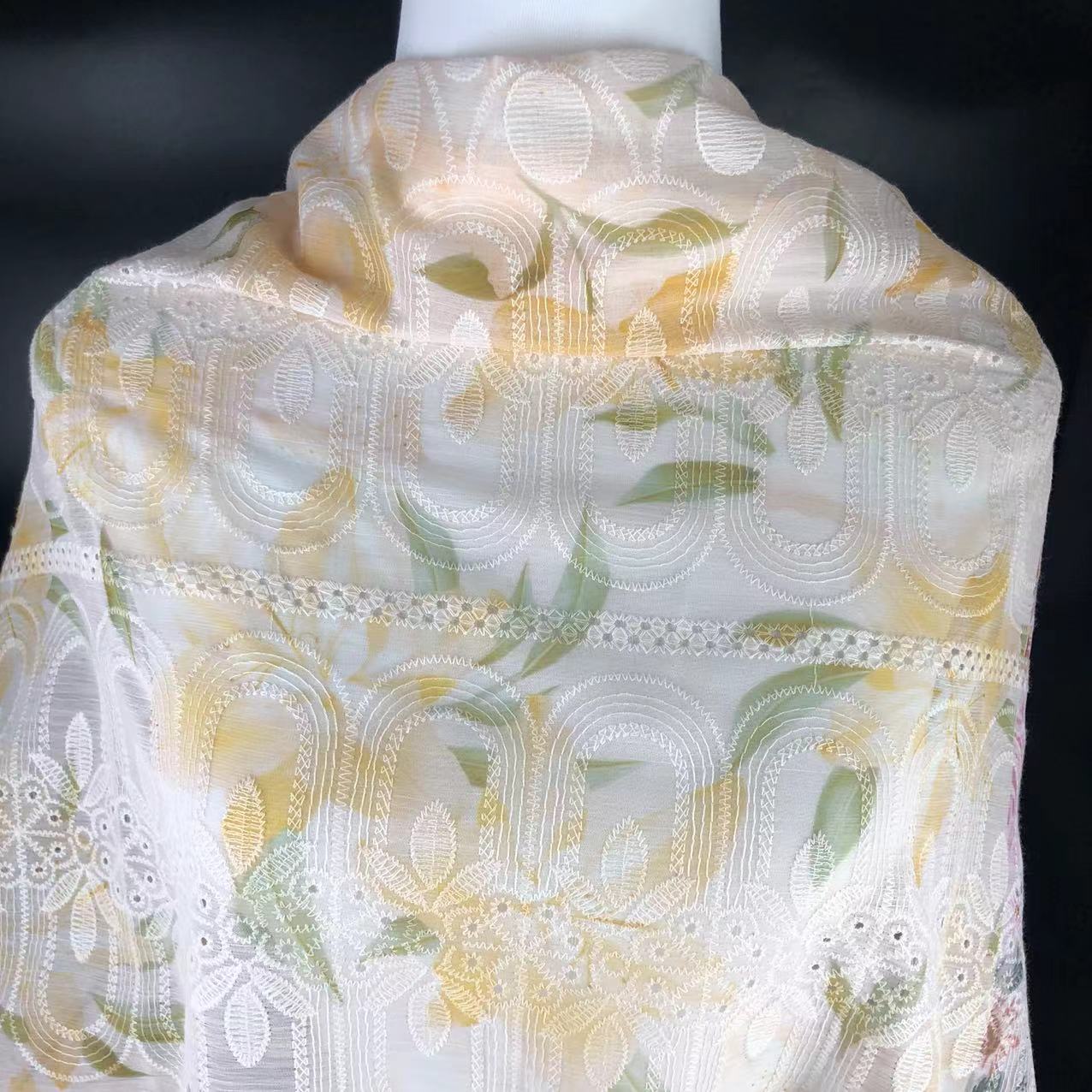 Xiaojun Textile Floral Pattern Computer Embroidery Printed Fabric Chinese Print Children's Clothing Fabric Dress Han Dynasty