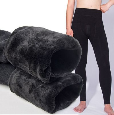 Picture of Fall/winter men's single-layer one-piece leggings seamless velvet underwear warm padded pants wholesale