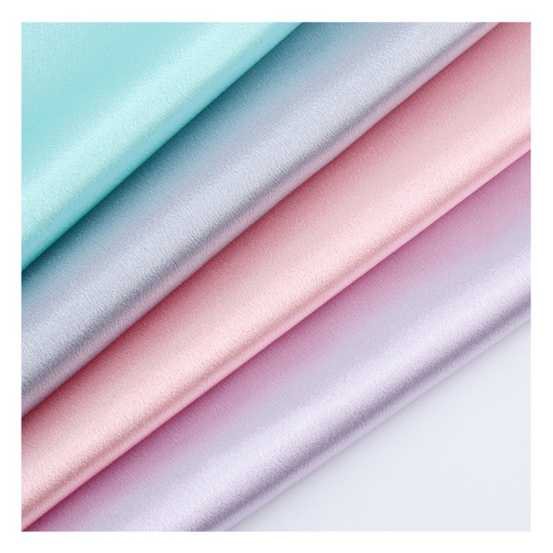Crystal Satin Non-elastic Draps Light Glitter Polyester Satin Gift Box Packaging Dress Hanfu Stage Clothing Fabric