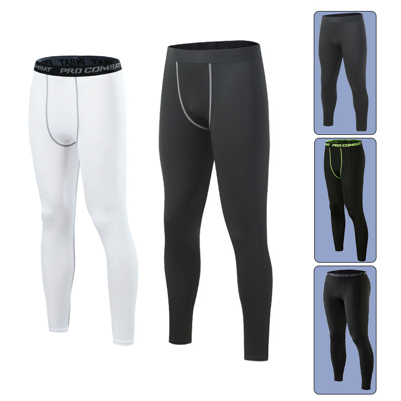 Compression pants men's sports tights quick-drying breathable training fitness pants running basketball high stretch leggings