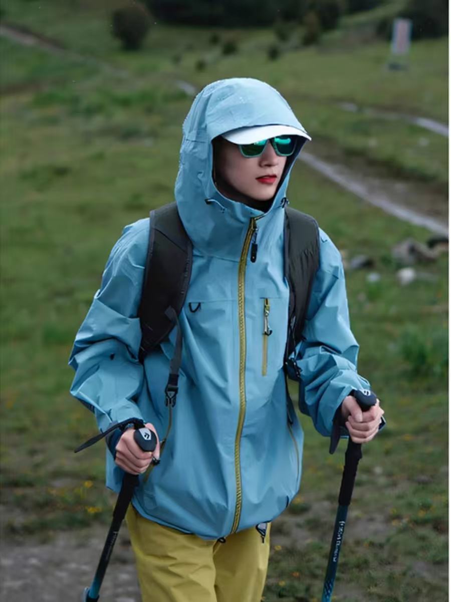 Kongshan Rain Outdoor Jacket Three-In-One Windproof, Waterproof and Breathable Functional Jacket for Men and Women Hooded Mountaineering Jacket